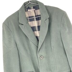 CLOTH LOGIC Green Mens Sport Coat Blazer Plaid Lined 2‎ Button Jacket- Medium